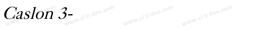 Caslon 3字体转换